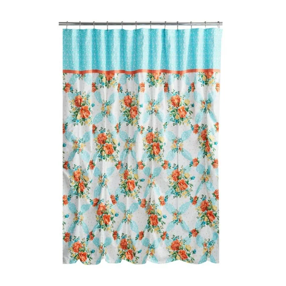🌺 New The Pioneer Woman Vintage Floral Cloth Shower Curtain - Picture 6 of 9